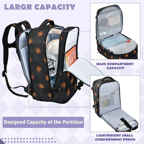 Travel Backpack with Shoe Compartment, 20L Large Capacity Laptop Backpack for Men Women, Fire Claw Marks Daypack for Traveling Hiking Carry On