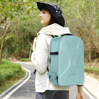 MOSISO Camera Backpack, DSLR/SLR/Mirrorless Photography Camera Bag 15-16 inch Waterproof Hardshell Case with Tripod Holder&Laptop Compartment Compatible with Canon/Nikon/Sony, Aquamarine - color: Aquamarine