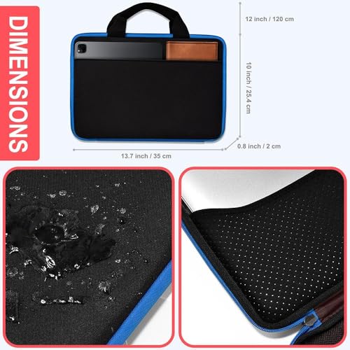 Hseok Laptop Case for MacBook Pro 14 inch TSA Sleeve Handbag, Blue Edge - color: Blue edge