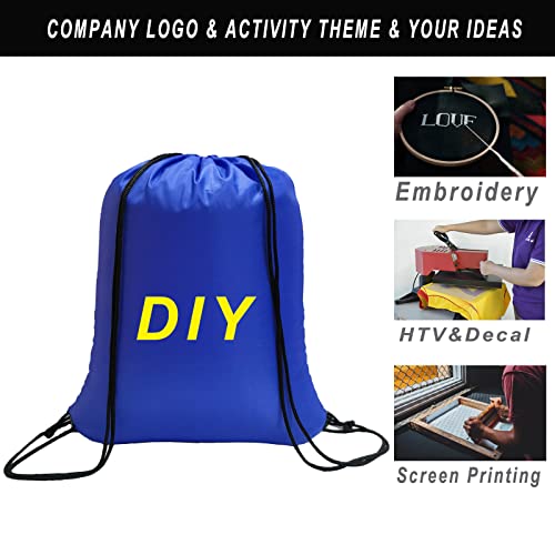 CAIHONG 100 Pack Drawstring Bags Bulk, Draw String Backpack Sackpack Cinch Bag Gym Bag for Women Men, 20 Colors - color: 20 Colors
