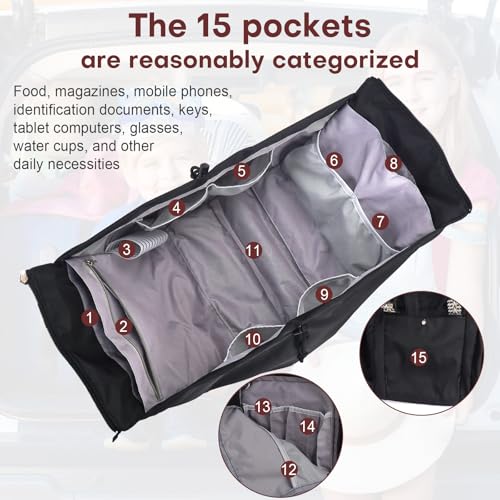Everyday Bag, Large-Capacity Multifunctional Travel Organizer Handbag Crossbody Shoulder Tote Bag - color: Black