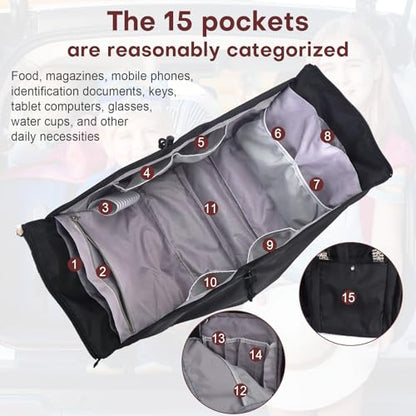 Everyday Bag, Large-Capacity Multifunctional Travel Organizer Handbag Crossbody Shoulder Tote Bag - color: Black