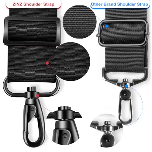 ZINMARK Shoulder Strap 59 inch, Extra-Thick Fixed Cushion Pad and Dual Clasps Universal Replacement Strap for Bags, Camera, Crossbody，Lawn mower -Black Red edge - color: Black Red Edge
