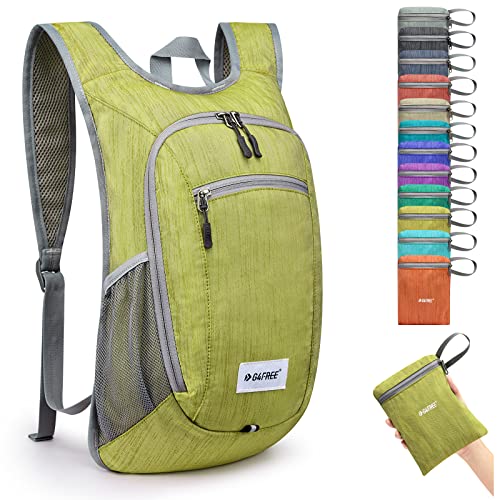 G4Free 10L/15L Hiking Backpack Lightweight Packable Hiking Daypack Small Travel Outdoor Foldable Shoulder Bag - color: Light Green, size: 10L