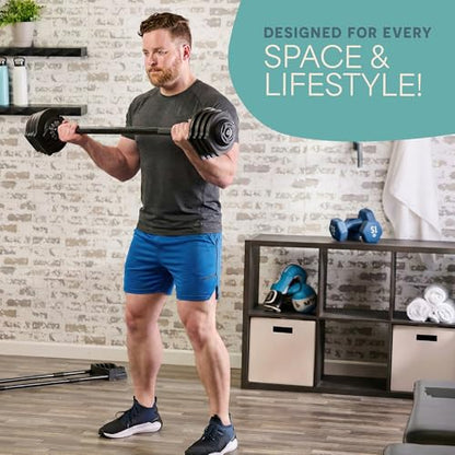 LifePro Adjustable Dumbbells Set – Quick-Adjust Space-Saving Weights with Anti-Slip Handle for Home Gym Strength Training - color: 43lb Single 3in1