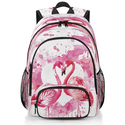 Flamingo Laptop Backpack for Women Men, Work Computer Backpacks, 18.3 Inch Large Computer Nurse Teacher Bags Travel Casual Daypack - color: Multicolor 1
