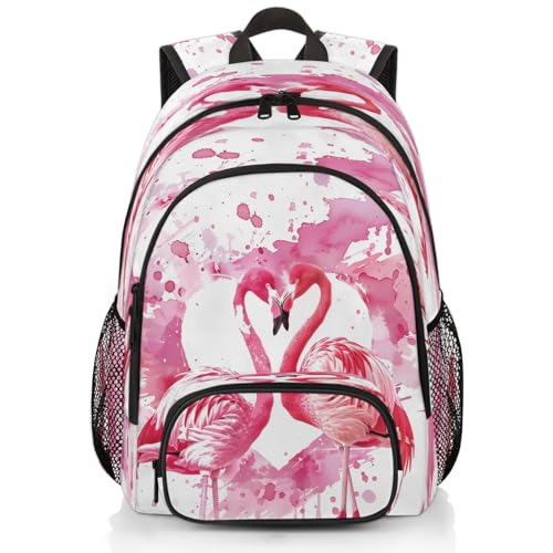 Flamingo Laptop Backpack for Women Men, Work Computer Backpacks, 18.3 Inch Large Computer Nurse Teacher Bags Travel Casual Daypack - color: Multicolor 1