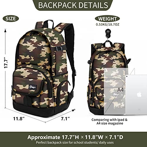 rickyh style School Backpack Travel Bag for Men & Women Lightweight College Back Pack with Laptop Compartmen - color: 04jl