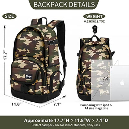 rickyh style School Backpack Travel Bag for Men & Women Lightweight College Back Pack with Laptop Compartmen - color: 04jl