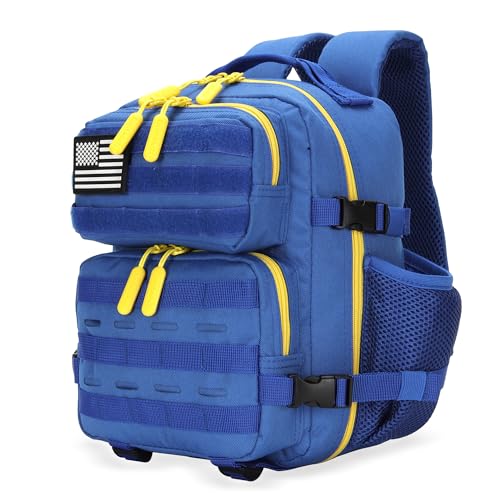 9L Mini Tactical Backpack for Men and Women Tactical Backpack Small for Hiking Small Tactical Bag Fitness Pack - color: Blue