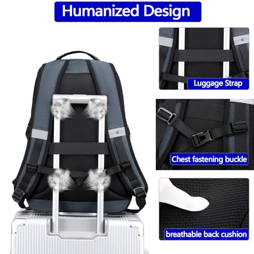 Laptop Backpack, Lightweight Waterproof Material, Travel Sports Bag, Suitable for 16 inch Laptops (Gray) - color: Gray
