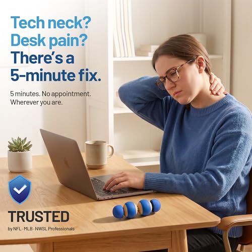 MOBO Mini | Neck & Shoulder Massager Roller | Tech Neck & Desk Pain Relief Tool | Trigger Point Myofascial Release | Portable Deep Tissue Massage for Office, Travel & Gym