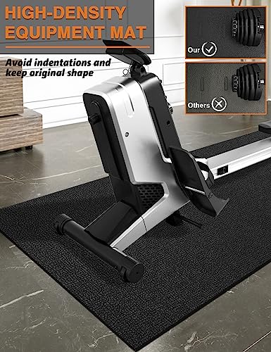 Treadmill Mat 96"x36", WERCHO Walking Pad Mat for Carpet Hardwood Floors 6mm Heavy-Duty Exercise Equipment Mat for Rowing Machine, Treadmil Pad, Spin Bike, Elliptical Trainer, Home, Gym - size: 96"L x 36"W x 0.24"Th