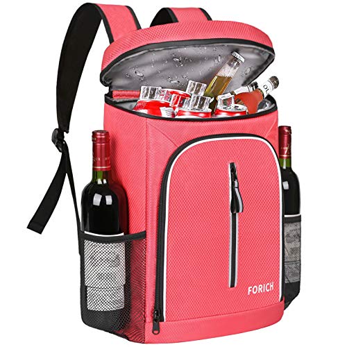 FORICH Soft Cooler Backpack Insulated Waterproof Backpack Cooler Bag Leak Proof Portable Small Cooler Backpacks to Work Lunch Travel Beach Camping Hiking Picnic Fishing Beer for Men Women - color: Watermelon Red