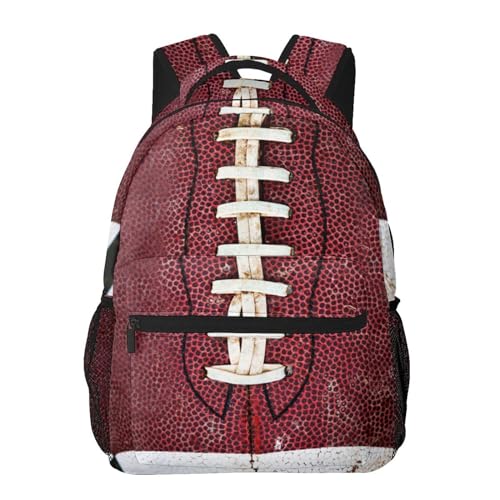 Vintage Ball American Football Backpack For School Laptop Bags Bookbag Big Casual Daypack For Student Girls Boys Kids Teens Travel Sports Work - color: Vintage Ball American Football