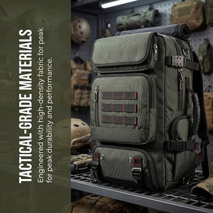 Travel Backpack with Shoe Compartment, Large Carry On Laptop Backpack, Water Resistant Weekender Bag for Men Women (Green, Green) - color: Green