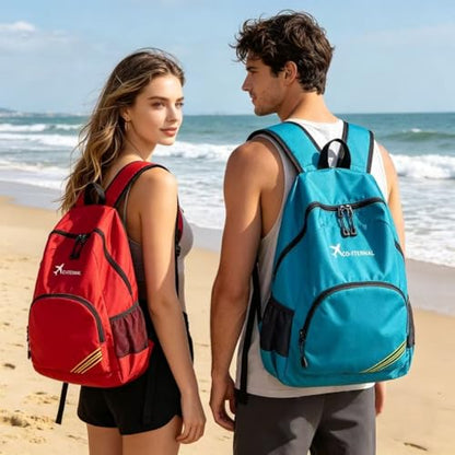 Geboldil Men's and women's waterproof backpack traveling backpack blue - color: Blue