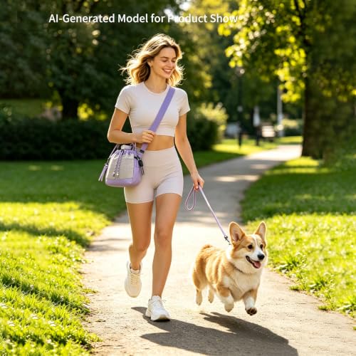 Water Bottle Carrier Bag with Strap, Water Bottle Holder Crossbody Backpack Handbags for Women Men for Hiking,Cycling - color: Purple