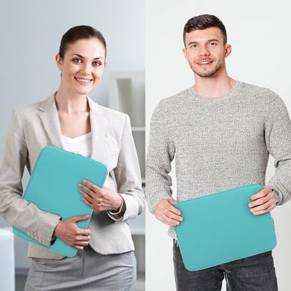 RAINYEAR Laptop Sleeve Case Compatible with 13.3 Inch Notebook Computer Tablet Chromebook 14" MacBook Pro/Max M1 M2 M3 M4 M5 Soft Cover Protective Case Zipper Carrying Bag (Blue) - color: Blue, size: 13"-13.3"