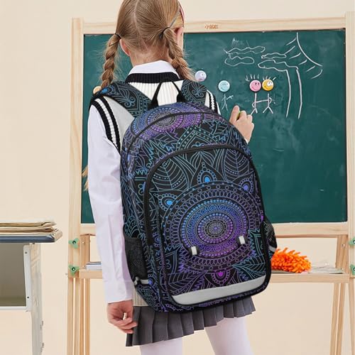 ALAZA Art Arabesque Mandala Boho Ethnic Bohemian Laptop Backpack Purse for Women Men Travel Bag Casual Daypack with Compartment & Multiple Pockets - color: Mandala