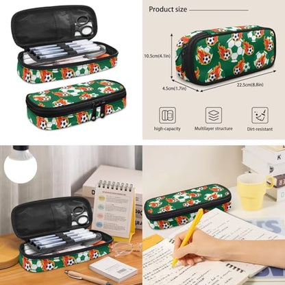 Fire Soccer Backpack for Boys Kids Bookbag with Lunch Box Pencil Pouch and Water Bottle Pouch 4PCS Set Cool Backpacks for Boys School Book Bag for Kindergarten Primary School Bag - color: Fire Soccer
