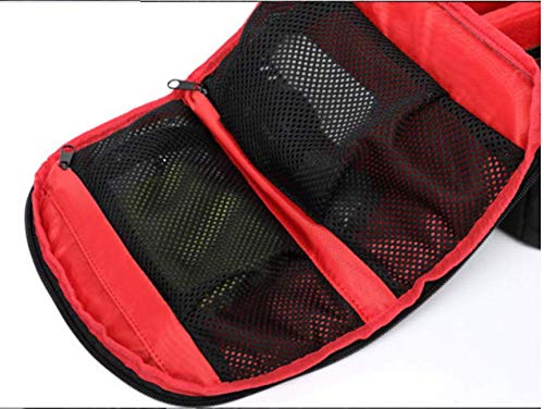 Elonglin Camera Backpack Waterproof Bag Compact Camera Cases for DSLR/SLR and Accessories (Black 2) - color: Red Liner