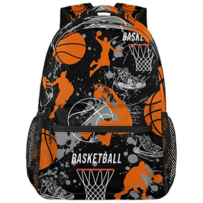 Basketball Backpack and Travel Mug Sport Water Bottle For Boys Girls & Basketball Lover