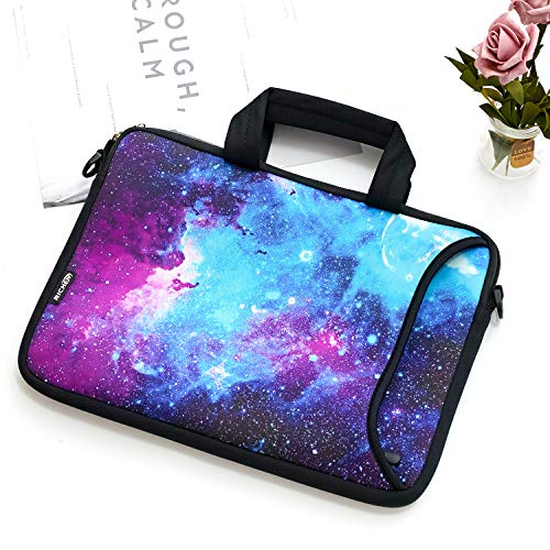 RICHEN 11 11.6 12 12.5 13 inches Case Laptop/Chromebook/Ultrabook/PC Messenger Bag Tablet Travel Case Neoprene Handle Sleeve with Shoulder (11-13.3 inch, Galaxy) - color: Galaxy, size: 11-13.3 inch
