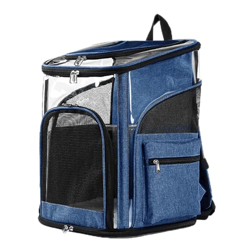 Cat Carriers Dog Carrier Pet for Small Medium Cats Dogs Puppies up to 25 Lbs, TSA Airline Approved Soft Sided, Collapsible Travel Puppy - Black Grey (M: 13" LX11.4 WX17.3 H, Blue) - color: Blue, size: M: 13"LX11.4"WX17.3"H