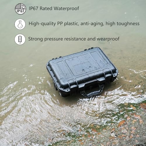 Air 3S Case,Waterproof Hard Travel Carrying Case for DJI Air 3S / Air 3 Fly More Combo,RC 2/ RC-N2 Remote Controller,Intelligent Flight Battery,Charging Hub and Other Accessories