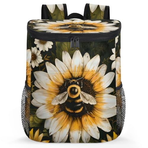 Insulated Cooler Backpack Portable Soft Cooler Bag Ice Chest Backpack for Camping Beach Picnic Lunch Work Travel - color: Multicolor 8