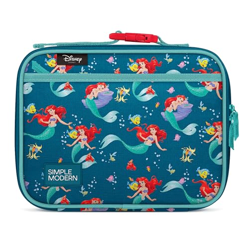 Simple Modern Disney Kids Lunch Box for School | Reusable Insulated Lunch Bag for Toddler, Girl, and Boy | Meal Containers with Exterior & Interior Pockets | Hadley Collection | Ariel's Day Dream - color: Disney: Ariel's Day Dream