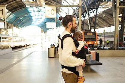 Beco Toddler Carrier with Extra Wide Seat, 100% Cotton - Front-Carry & Backpack Style - Lightweight & Ergonomic Sling Carrier for Children (24-48 Months) - Metro Black - color: Metro Black