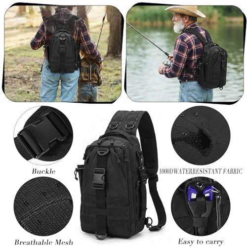 WinnerWhy 484 Pcs Fishing Tools Accessories Kit Include Fish Backpack Fish Hook Lures Hook Remover Lip Gripper for Men Women Fishing Gifts(Black) - color: Black