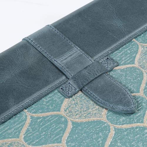 LONDO Leather Sleeve Compatible with MacBook Pro 14 & Air 13-13.3 Inch (M5, M4, M3, M2, M1, Pro, Max) & iPad Pro 12.9, Premium Top Grain Leather Laptop Bag, 2020 to 2026 Models - color: Blue, size: 13-14 inches