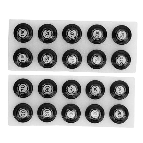 SUNGOOYUE Golf Club Distance Markers, 20 Pack Easy Install Golf Ball Makers Reference for Golfers & Training Sessions - color: Black