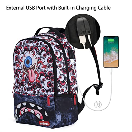 Graffiti Backpack for School, 20L Casual Daypack, Designer Laptop Backpack for 15.6 Inch Laptop - color: Multicolor