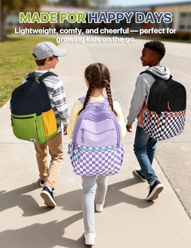 VASCHY School Backpack, Lightweight Classic Cute Aesthetic Bookbag Daypack for Teen Boys Girls Traveling/Gym/Middle School Blue Green - color: Blue Green-l, size: Large-17in