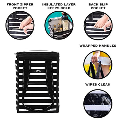 SCOUT Pleasure Chest - Soft, Lightweight, Insulated Cooler, Fits 5 Wine Bottles, Cooler for Beach, Pool, Boat, and Picnics - color: Fleetwood Black