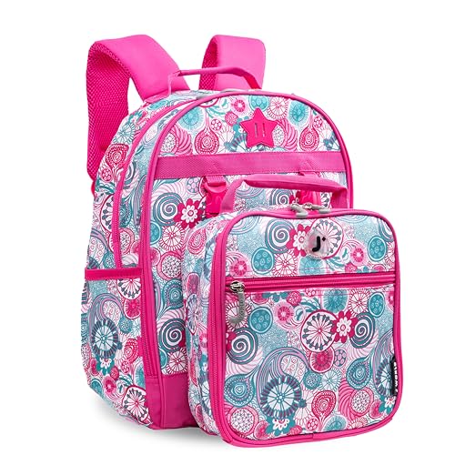 J World Duet Kids Backpack & Lunch Box Set For Boys & Girls Pre-K to Elementary School, Blue Raspberry - color: Blue Raspberry
