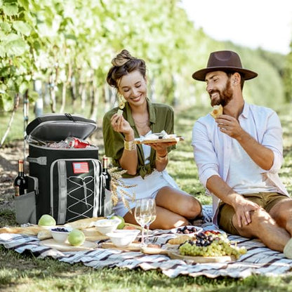 Maelstrom 35/50 Can Insulated Backpack Cooler, Leakproof Soft Lunch Ice Bag - color: Black, size: 50 Can
