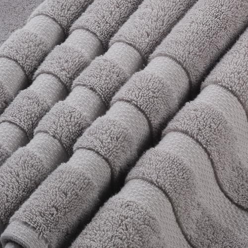 SOFE H&L | Olea Luxury Turkish Cotton Hand Towels Set of 4 Cool Gray | Premium, Soft, Durable, Absorbent | Hotel Quality Plush Towels and Thick Towel Sets - color: Cool Gray, size: Set of 4 (4 Hand Towels)