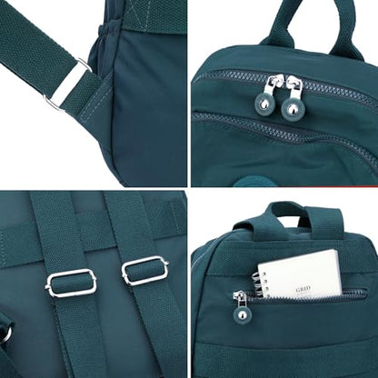 Tanweibago Mini Nylon Women Backpacks,11L Small Ladies backpacks Casual Lightweight Women Shopping Travel Daypack (Teal) - color: Teal