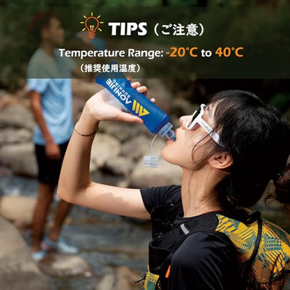 TRIWONDER Soft Flask Collapsible Water Bottles Running Bottle BPA-Free Foldable Handheld Runner Water Flask for Hydration Pack Marathon Hiking Cycling Climbing Travel (500ml/16.9oz) - color: 500ml/16.9oz - N