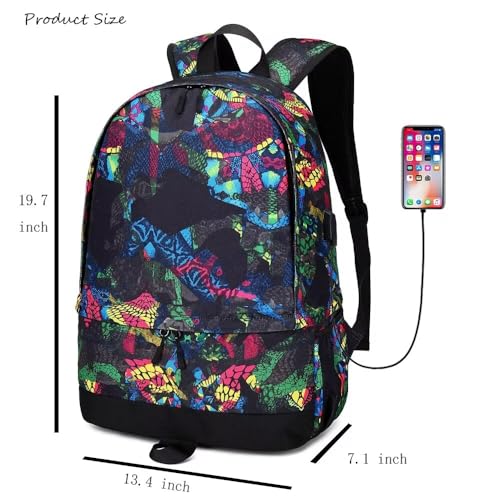 Soccer Player 7 Ball Storage Backpack Sports Equipment Depositary Multifunctional Bag For Men Women - color: Grey - 4