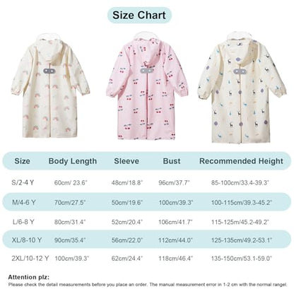 Toddler Kids Raincoat Boys Girls Rain Jacket Waterproof Rain Poncho Reusable Outwear Rainwear Rain Suit - color: Cherry, size: 10-12 Years