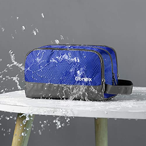 Gonex Travel Toiletry Bag Nylon, Shaving Bag Toiletry Organizer Blue - color: Blue