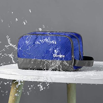 Gonex Travel Toiletry Bag Nylon, Shaving Bag Toiletry Organizer Blue - color: Blue