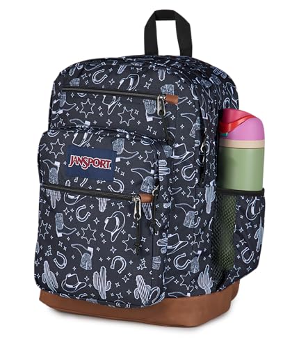 JanSport Cool Backpack with 15-inch Laptop Sleeve, Large Computer Bag Rucksack with 2 Compartments, Ergonomic Straps, Wild West Escape - color: Wild West Escape Black/Black/White