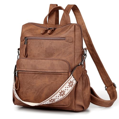 Dora & Liz Backpack Purse for Women, Pu Leather Designer Travel Backpack, Fashion Work Ladies Shoulder Bag Handbag - color: Blue